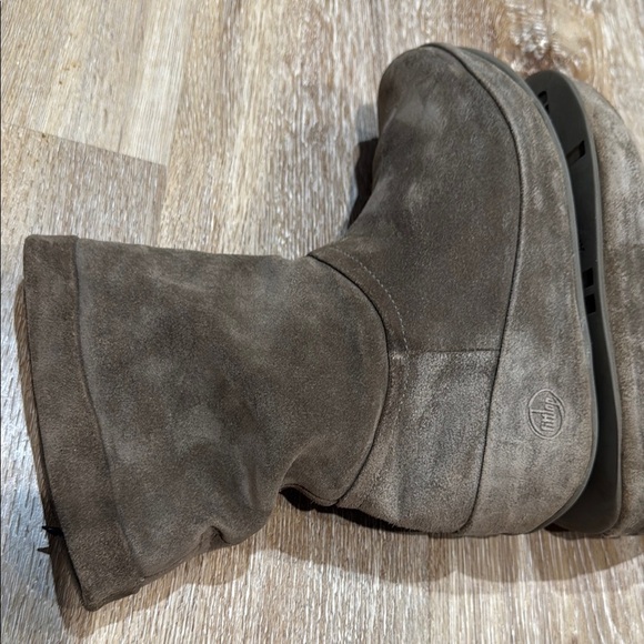 Fitflop Size 8 Women's Ankle Boots in Taupe Leather - Picture 10 of 13